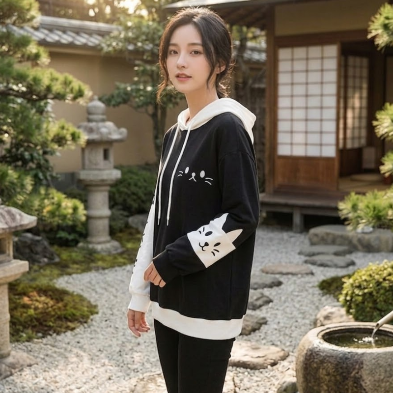 Sweat à capuche mignon japonais