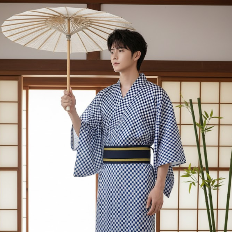 Robe de chambre kimono homme