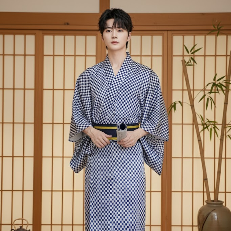 Robe de chambre kimono homme