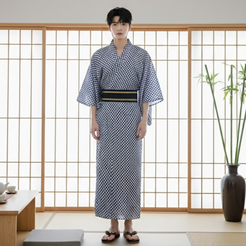 Robe de chambre kimono homme