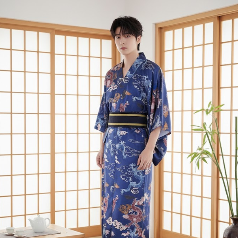 Robe de chambre kimono homme