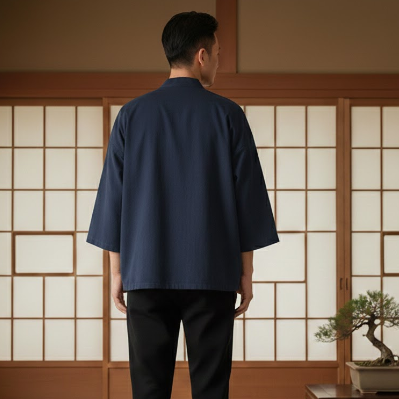 Haori à motif pour homme