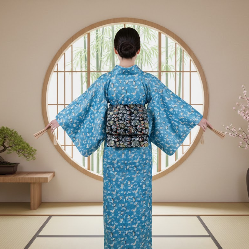 Kimono long coton femme