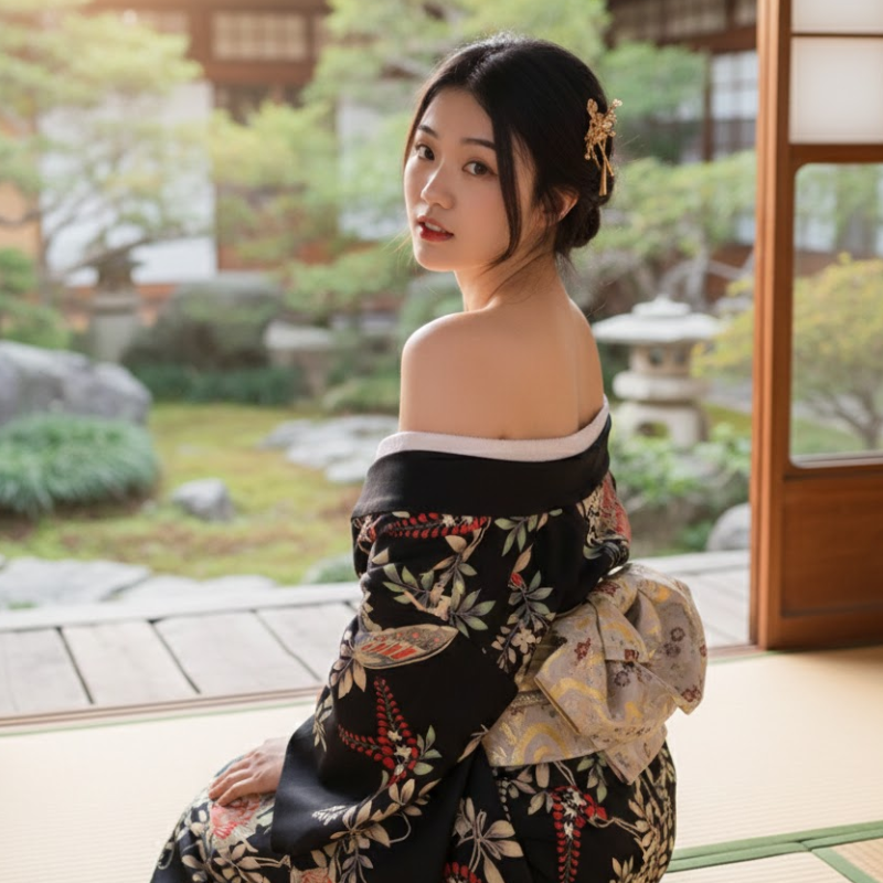 Kimono yukata femme