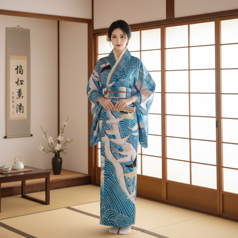 Kimono long été femme