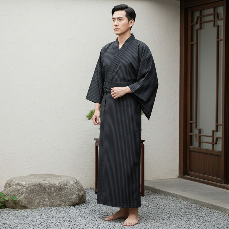 Kimono noir homme