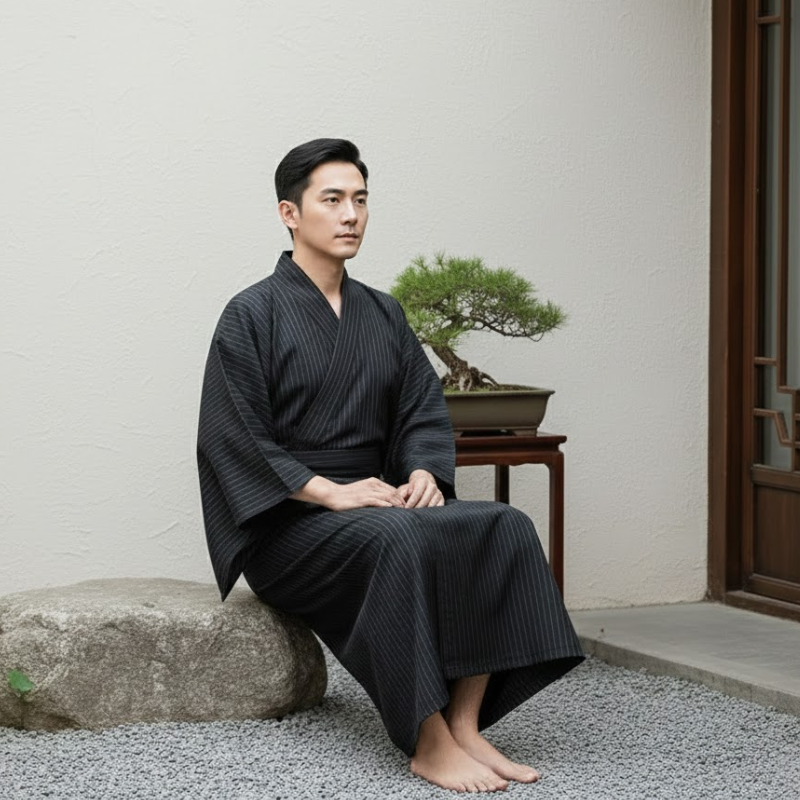 Kimono noir homme