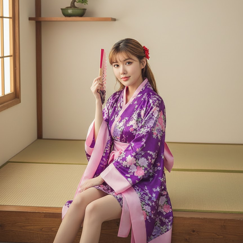 Robe fleurie japonaise