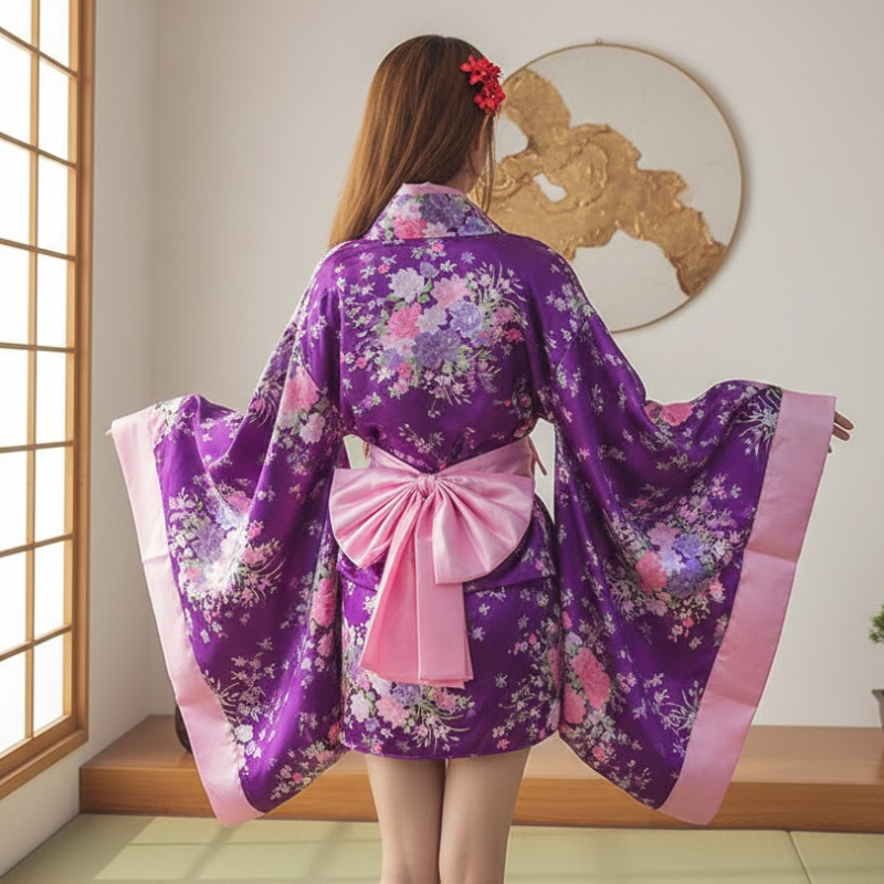 Robe fleurie japonaise