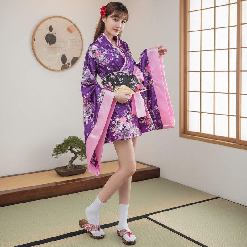 Robe fleurie japonaise