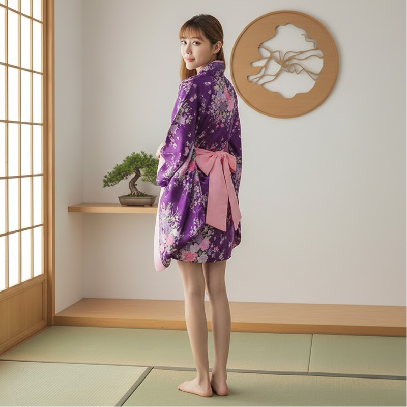 Robe fleurie japonaise