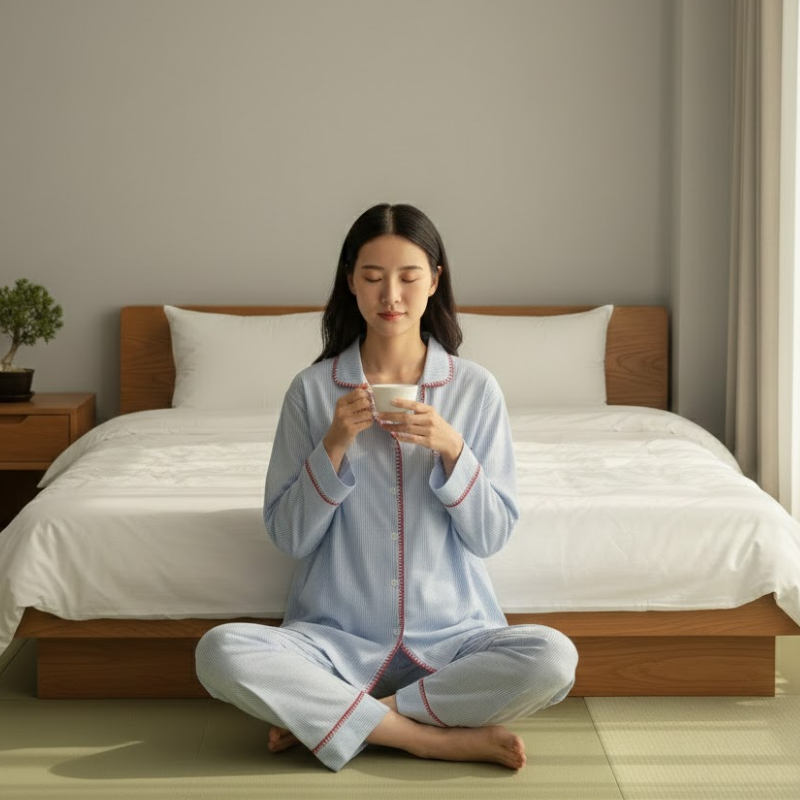 Ensemble de pyjama manche longue femme japonais