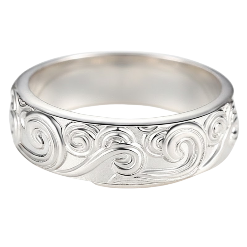Bague japonaise motif eau