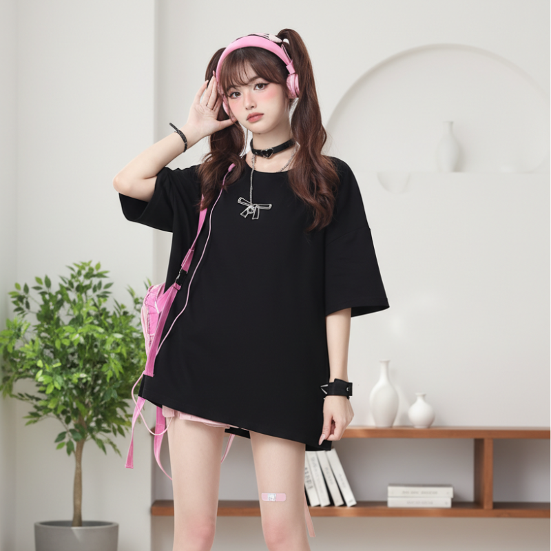 T-shirt ecoliere fille japon