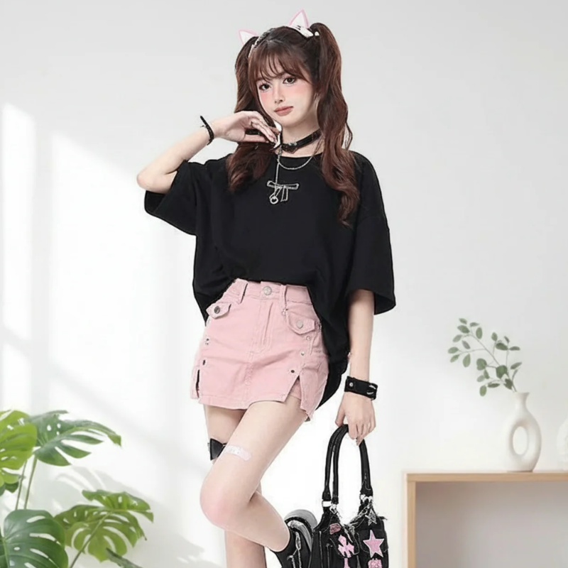 T-shirt ecoliere fille japon