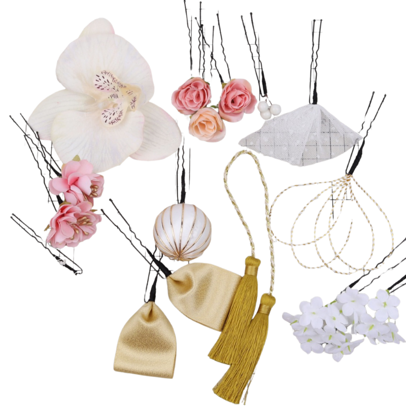 Kanzashi japonais tissu