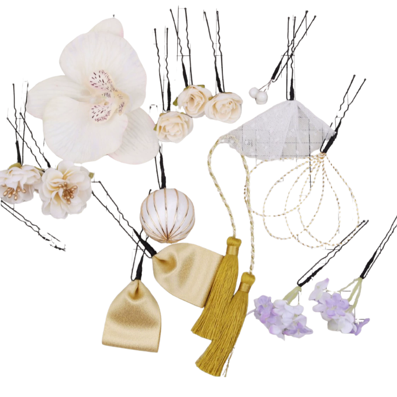 Kanzashi japonais tissu