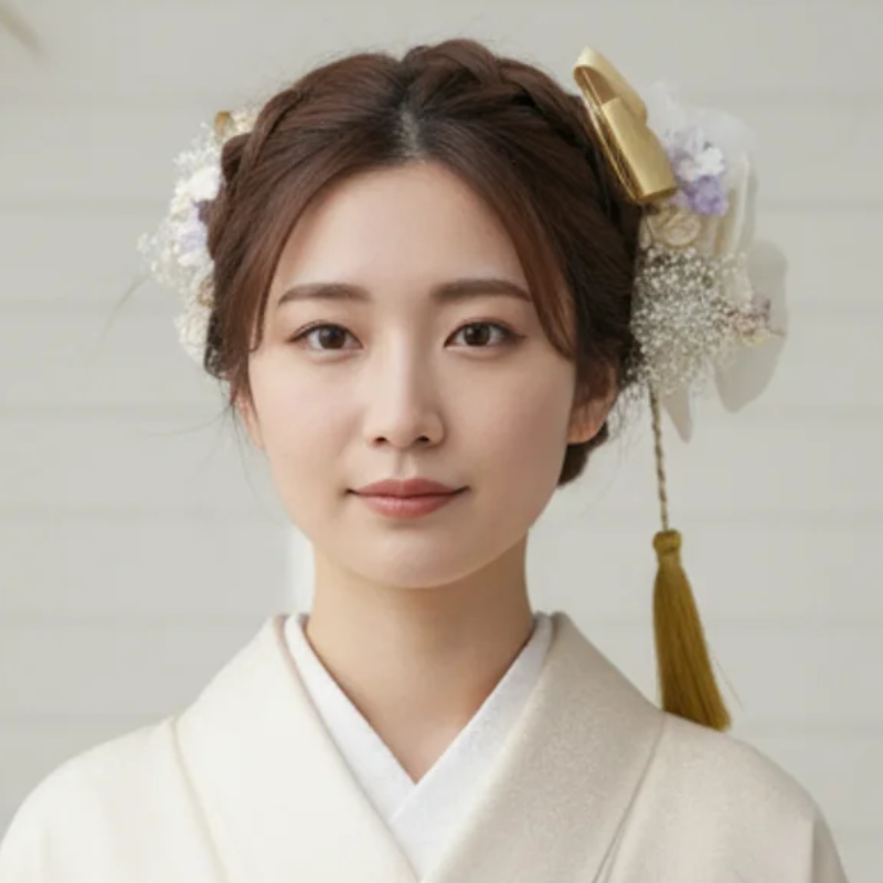 Kanzashi japonais tissu