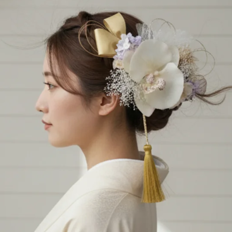 Kanzashi japonais tissu