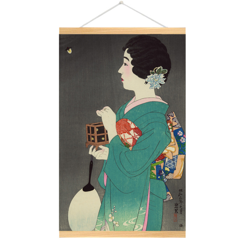 Estampe geisha japonais