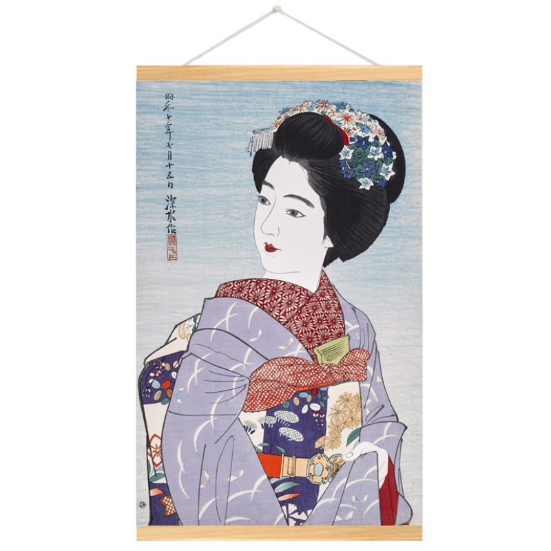 Estampe geisha japonais