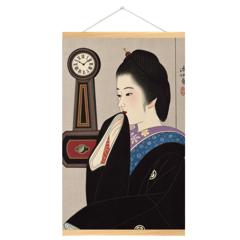 Estampe geisha japonais