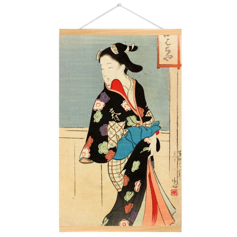 Estampe geisha japonais