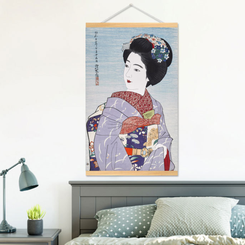 Estampe geisha japonais