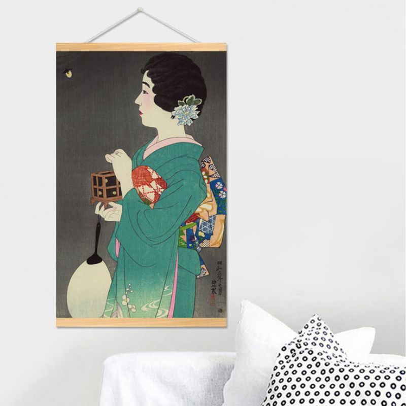 Estampe geisha japonais