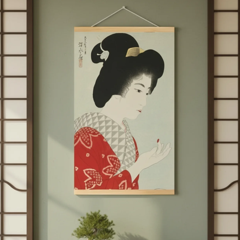Estampe geisha japonais