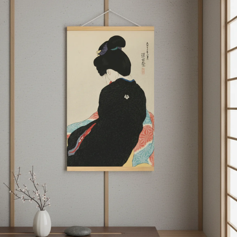 Estampe geisha japonais