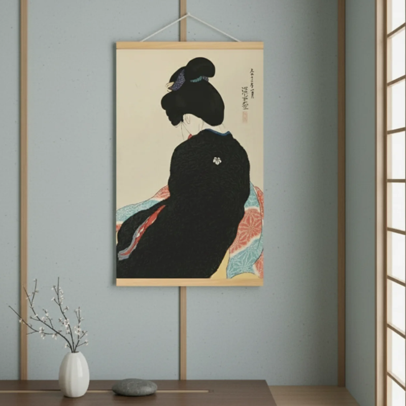 Estampe geisha japonais