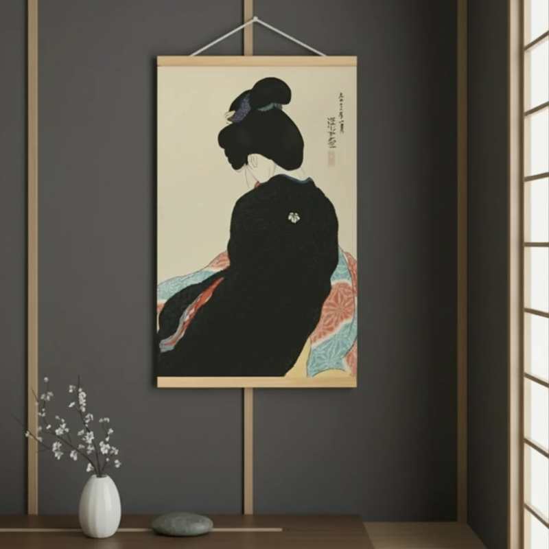 Estampe geisha japonais