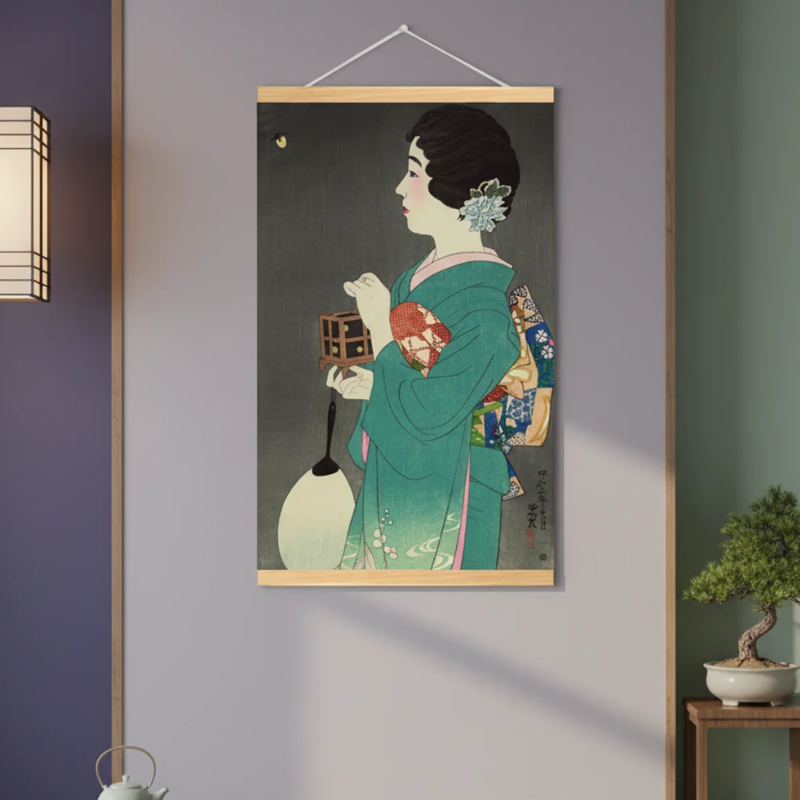 Estampe geisha japonais
