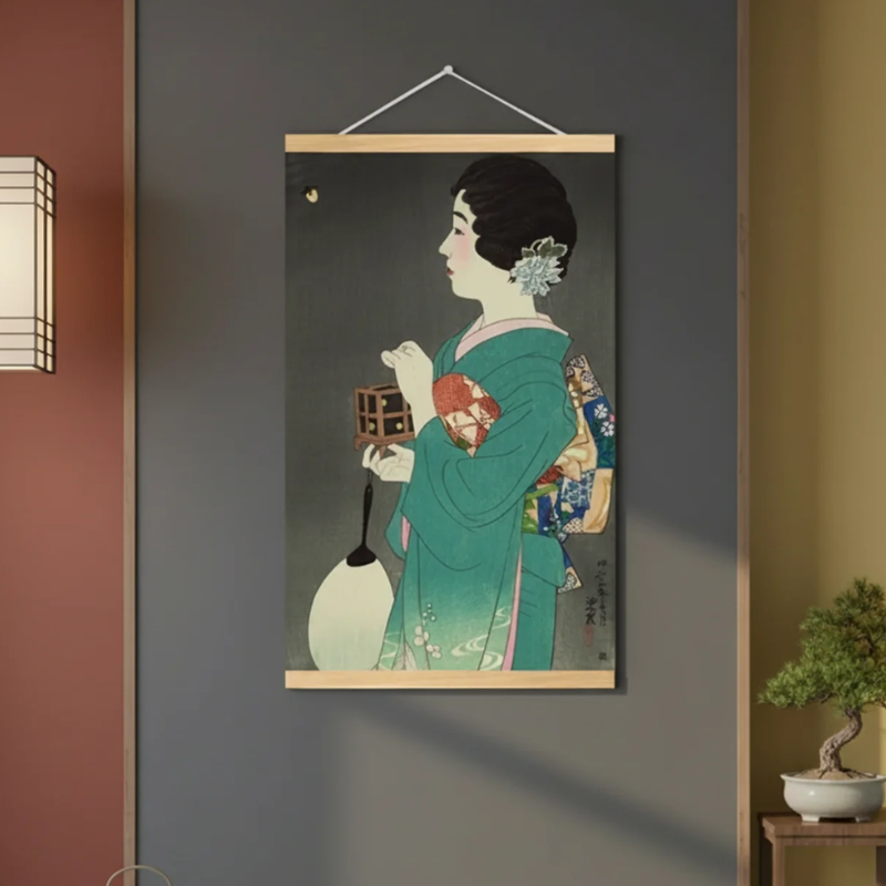 Estampe geisha japonais
