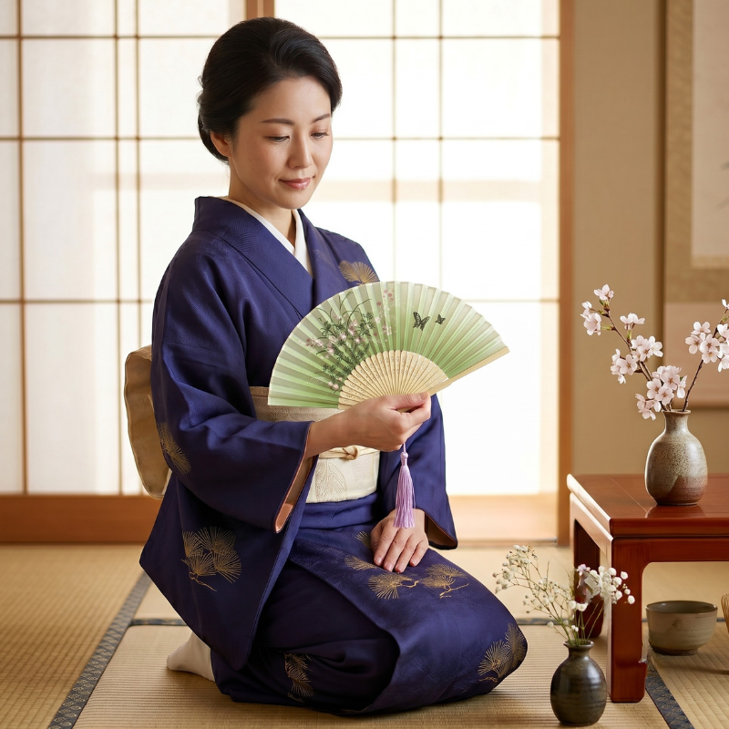Éventail japonais ancien