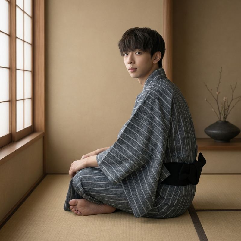 Kimono traditionnel japonais homme