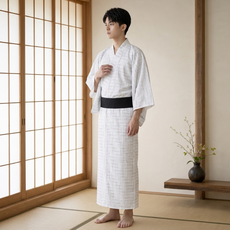 Kimono traditionnel japonais homme