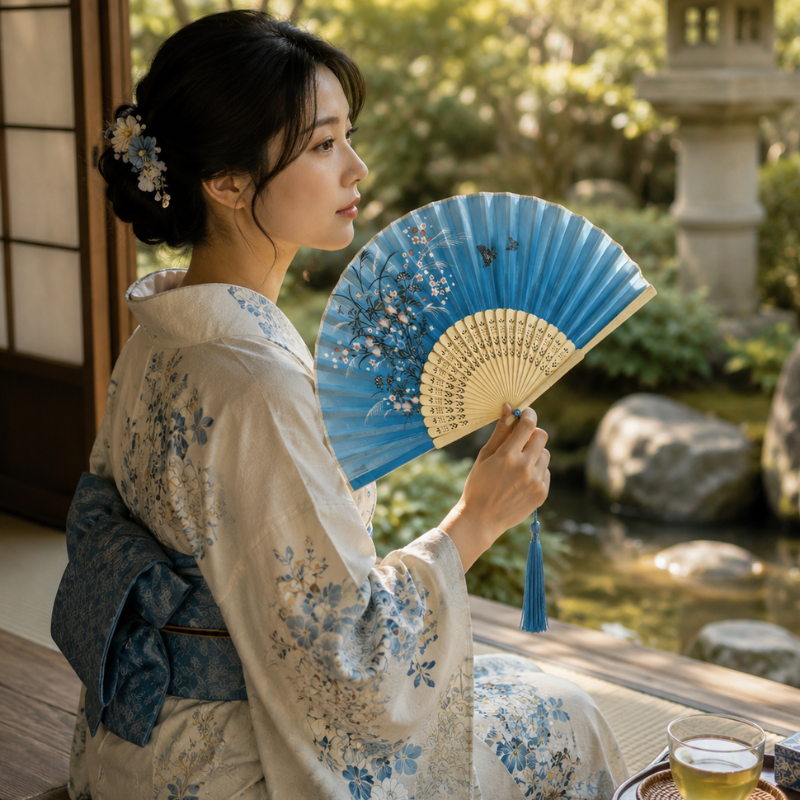 Éventail japonais ancien
