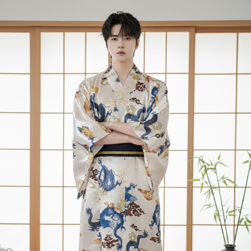 Robe de chambre kimono homme
