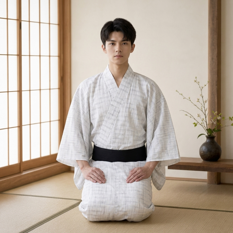 Kimono traditionnel japonais homme