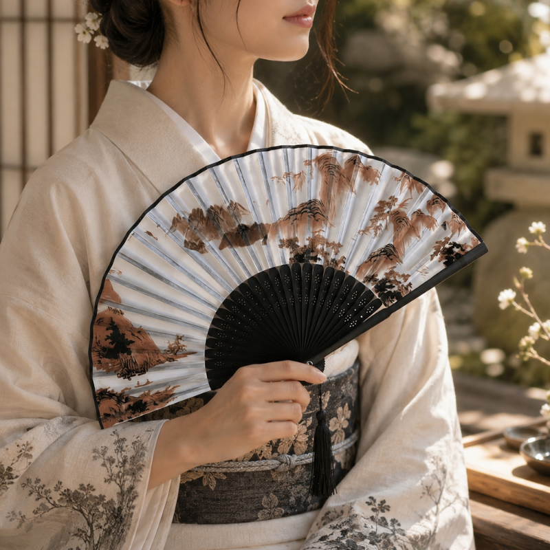 Éventail japonais ancien