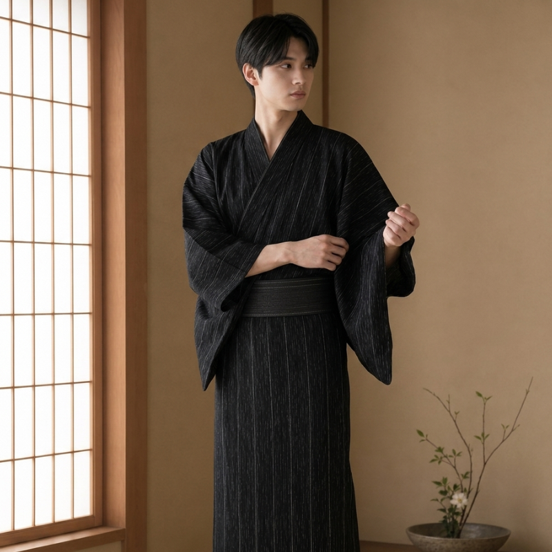 Kimono traditionnel japonais homme