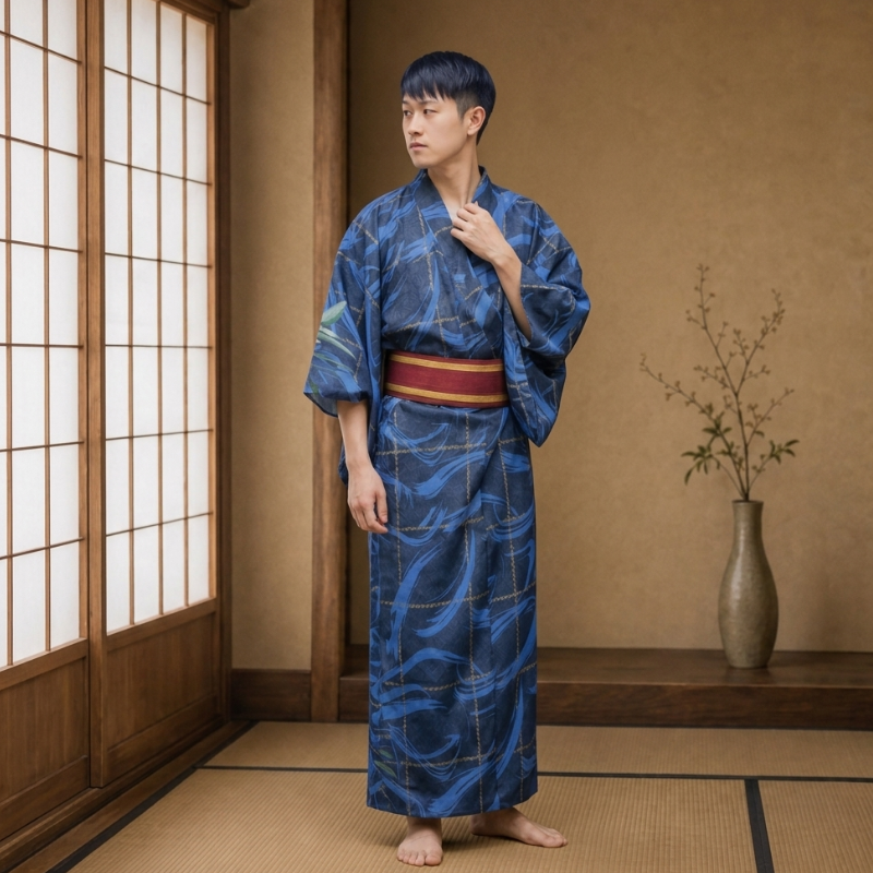 Kimono traditionnel japonais homme