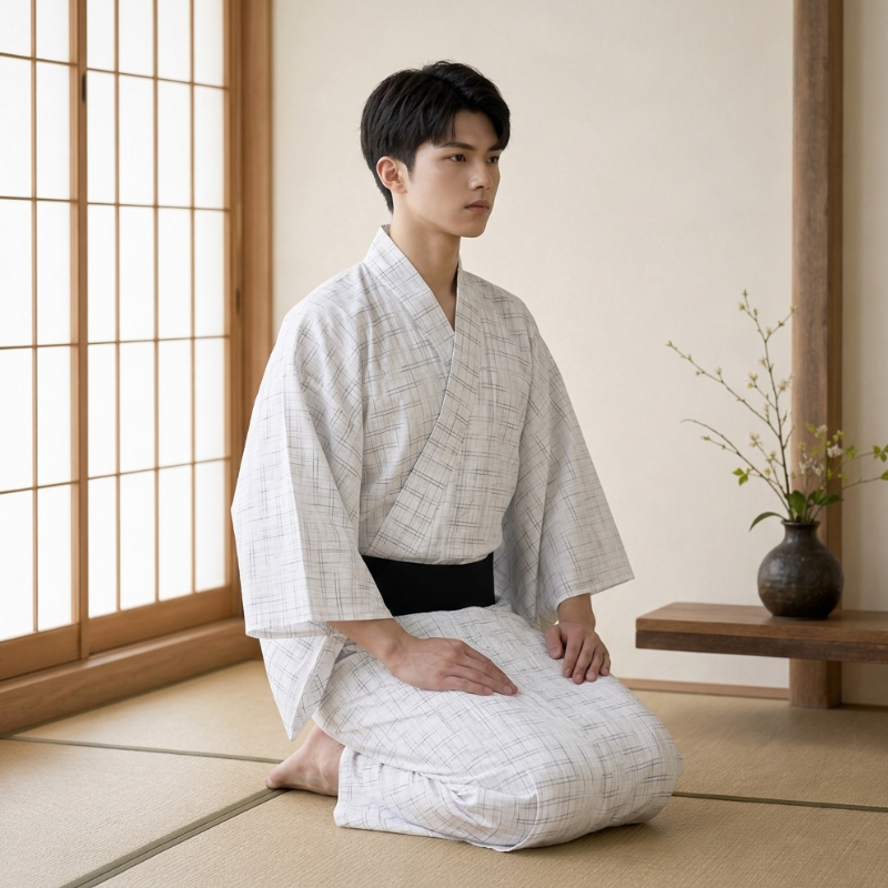 Kimono traditionnel japonais homme