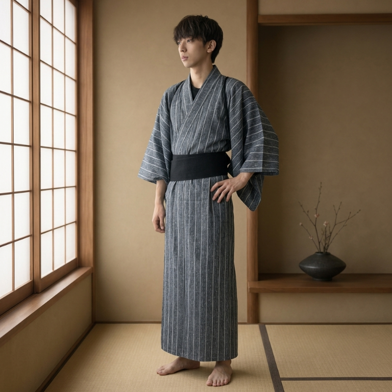 Kimono traditionnel japonais homme