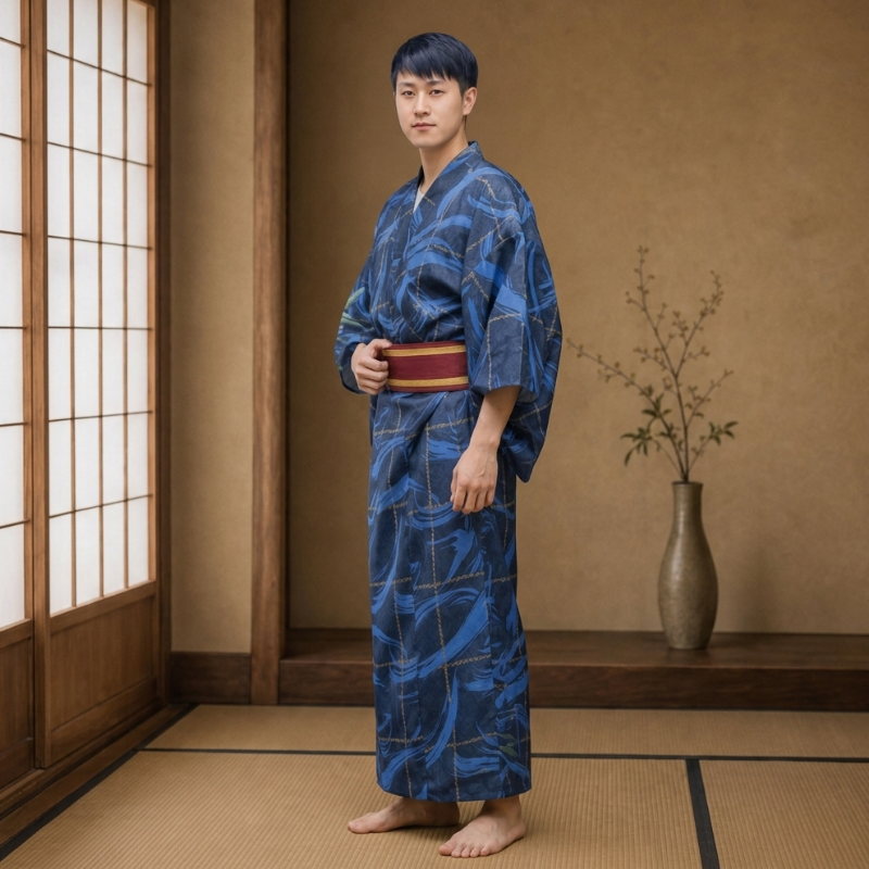 Kimono traditionnel japonais homme