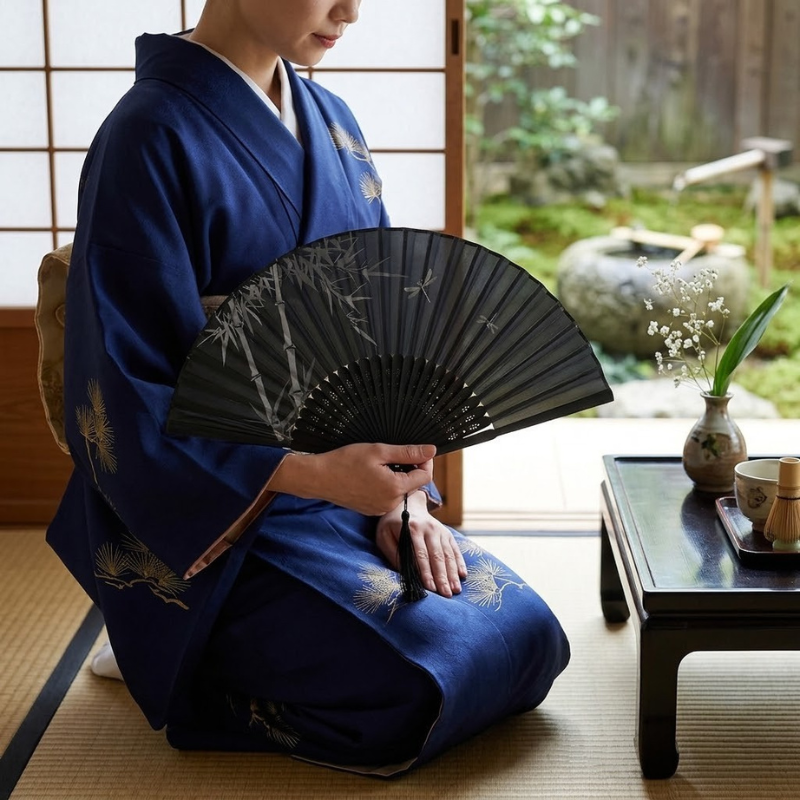 Éventail japonais ancien
