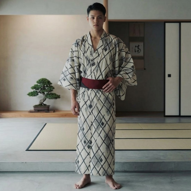 Yukata traditionnel homme