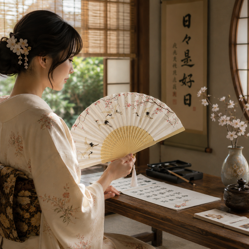 Éventail japonais ancien